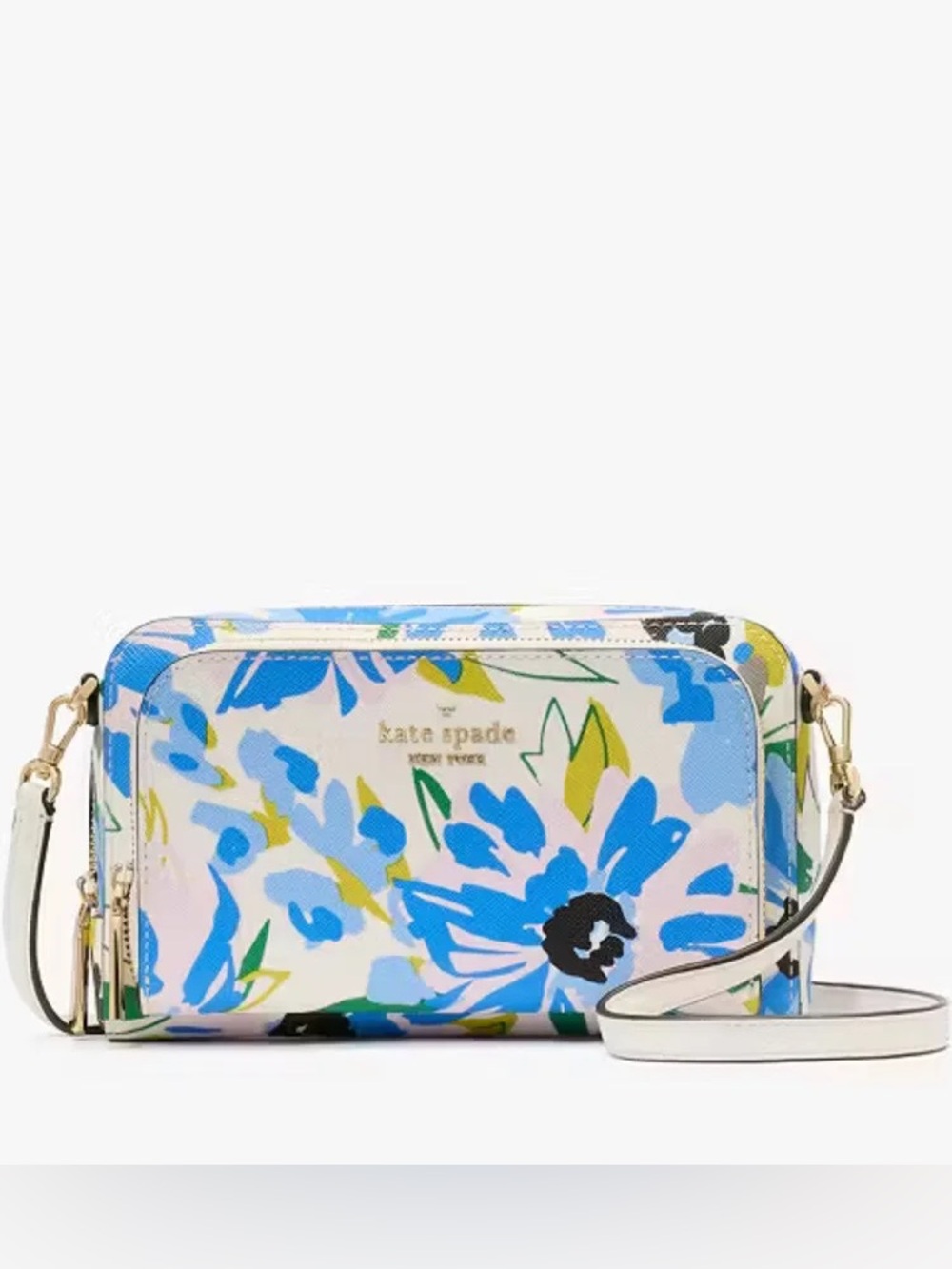 Kate Spade Staci Floral Dual Zip Around Mini Crossbody festival floral